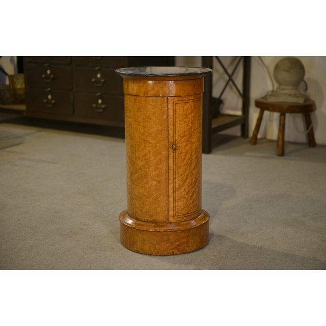 Empire-Style Side Table in Speckled Maple with Bluestone Top, 1800s For Sale - Image 10 of 13