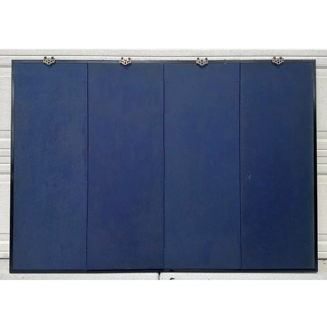 Early 20th Century Japanese Four-Fold Byobu Screen With Cranes and Young Bamboo For Sale - Image 18 of 18