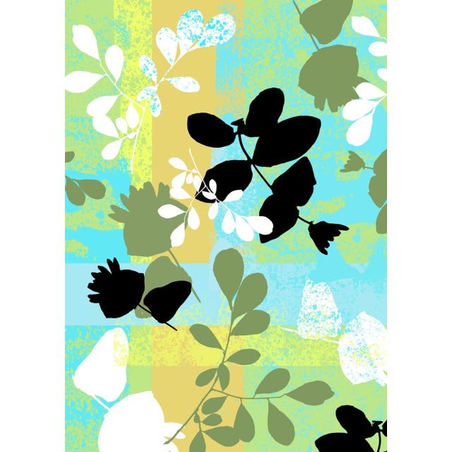 "Graphic Flowers, Pods" Contemporary Botanical Colorful Art Print For Sale