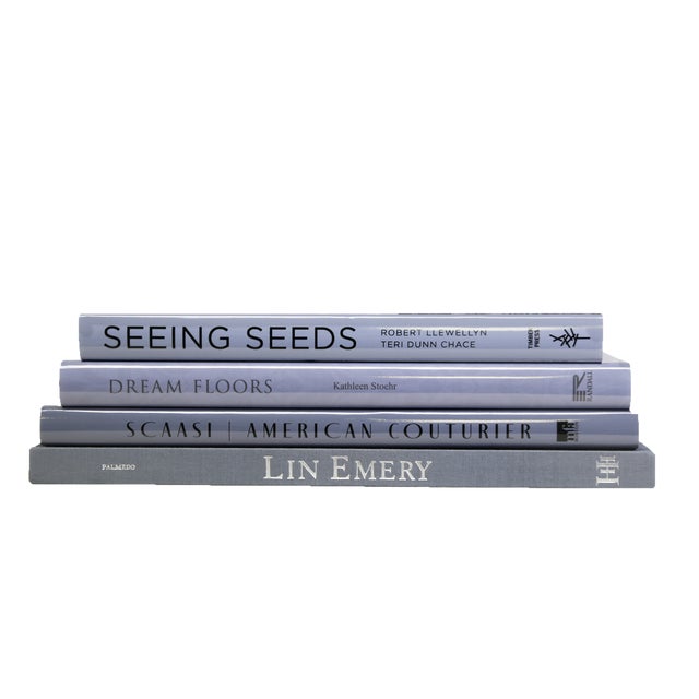 Transitional Decorative Books - Marlin Coffee Table Stack - 4 Blue Books For Sale - Image 3 of 4