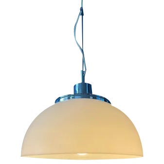 White Guzzini Faro Acrylic Glass Hanging Lamp For Sale