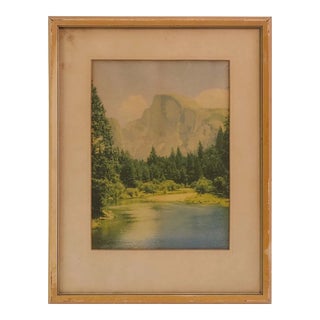 1940s Yellowstone Park River Framed Photograph For Sale