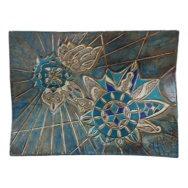 Winged Spirit Sculptural Centerpiece with Butterflies in Raku from Stefania Zoppellaro, 2025 For Sale