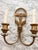 Antique Louis XIV Style Brass Bronze Two-Arm Wall Sconces Pair of Two For Sale - Image 15 of 15