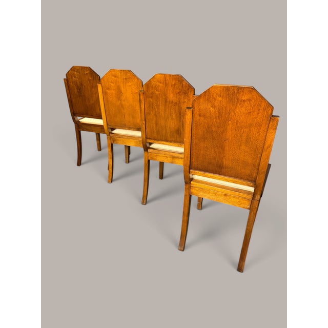 Art Deco Dining Room Chairs, 1930, Set of 4 For Sale - Image 3 of 12