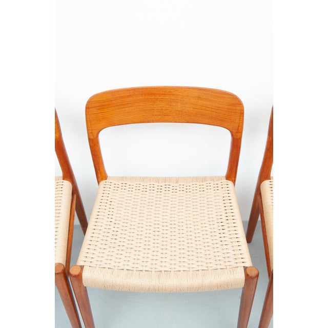 Dining Chairs Model 75 by Niels Otto Møller for J. L. Møller Møbelfabrik, 1950s, Set of 6 For Sale - Image 6 of 16