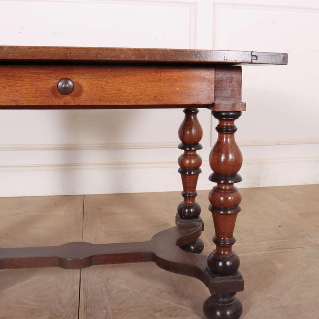 Italian Walnut Side Table For Sale - Image 5 of 11