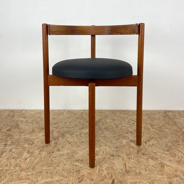 Brown Danish Teak Chair from Hugo Frandsen, 1960s For Sale - Image 8 of 9