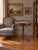 French guéridon side table from the late 19th century (circa 1880–1900), featuring a circular marble top set within a...
