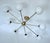 Brass, Metal and Glass Chandelier from Stilnovo, 1960s For Sale - Image 9 of 10