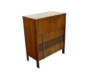 Mid-Century Modern John Widdicomb Walnut High Chest Dresser