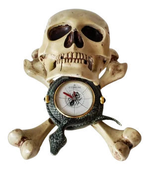 Skull & Crossbones Jolly Roger Desk Clock by Corum