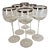 Tall Platinum Rim Wine Glasses - Set of 6 For Sale