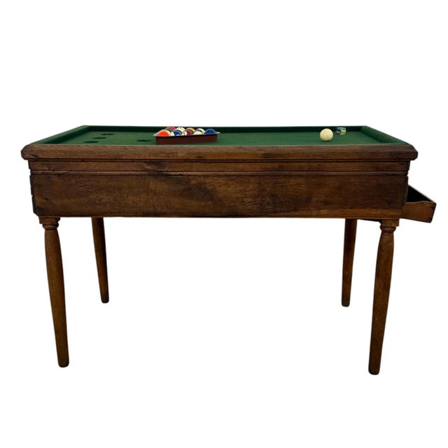 19th Century Antique Oak Children's Billiard Game Table, 1890s For Sale - Image 5 of 9