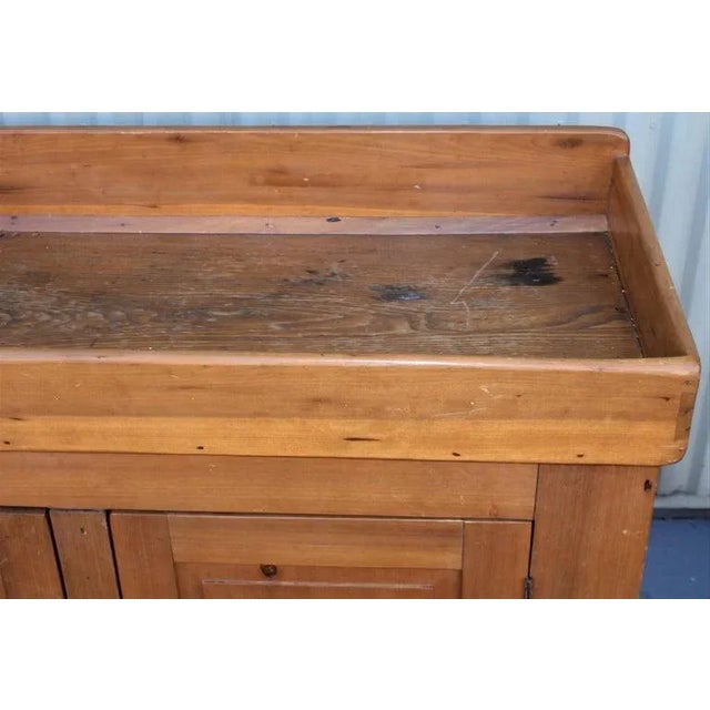 Rustic 19thc New England Pine Dry Sink For Sale - Image 3 of 8