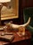 Elevate your study, bar cart, or library with this striking vintage tabletop horn ashtray. Crafted from a genuine,...