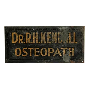 Antique 19th Century Gold Leaf Medical Doctor Architectural Sign