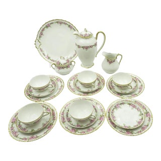 Circa 1900 Antique L&s Limoges Tea Set- 21 Pieces For Sale