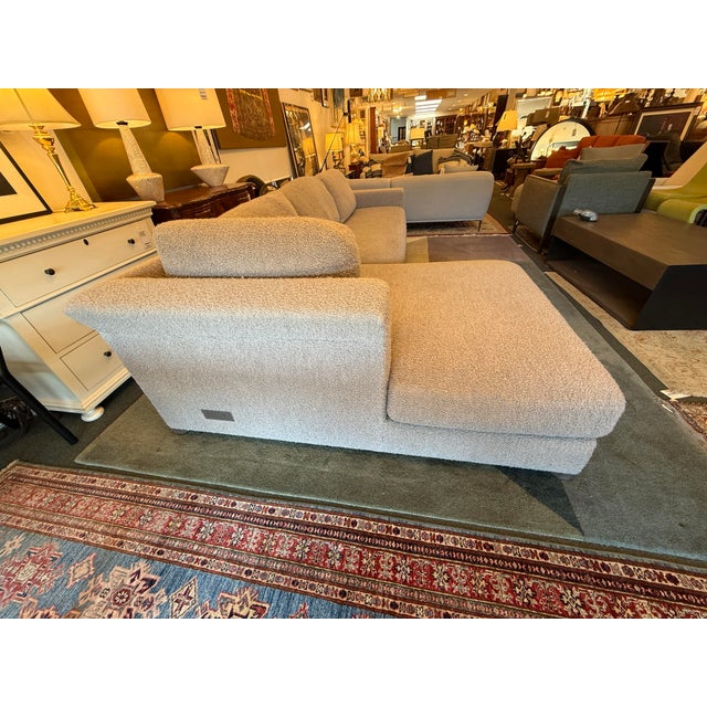 Tan Fitzgerald Stevie Sectional With Dedar Nimbus Tortola Upholstery For Sale - Image 8 of 16
