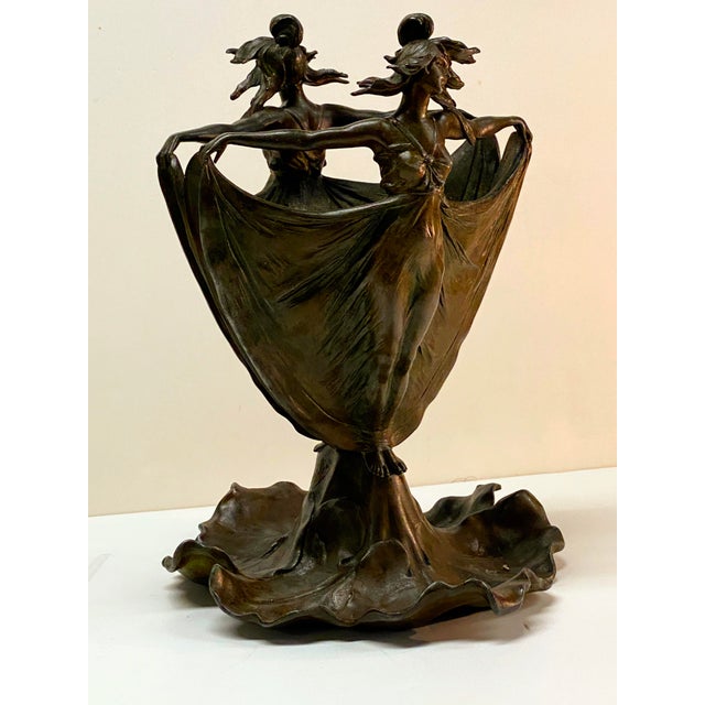 Emile Joseph Nestor Carlier Figural Bronze Vase For Sale In San Francisco - Image 6 of 12