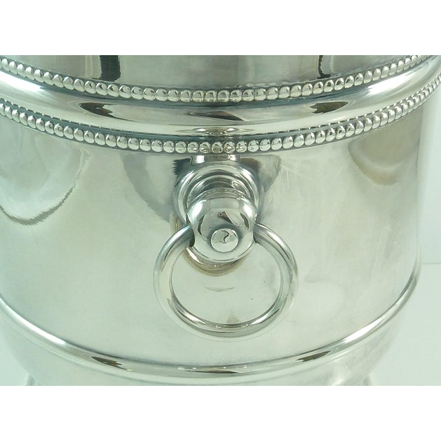 Silver 1960s Christofle France Perles Champagne Cooler Wine Bottle Chiller For Sale - Image 8 of 9