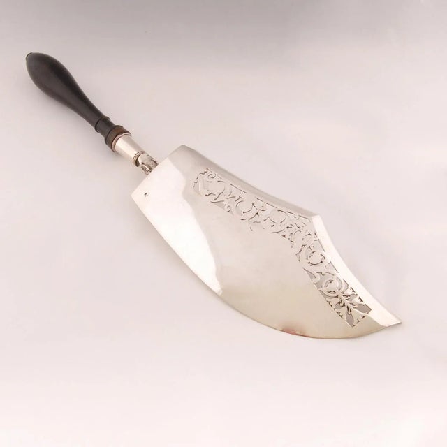 Barbour Silver Co. Napoleonic Silver Tableware Antique French Empire Flatware Sterling Silver Fish Slice For Sale - Image 4 of 10