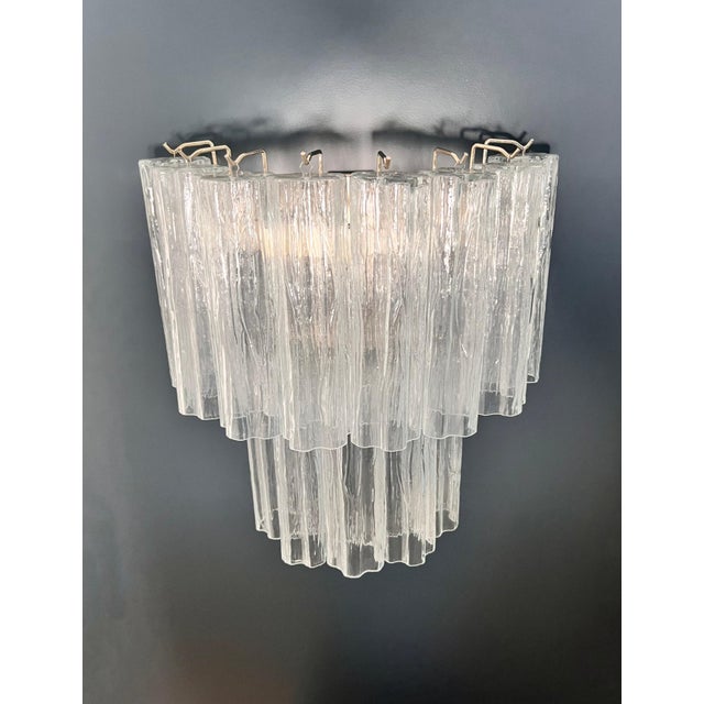 Vintage Murano Glass Tube Wall Sconces, 1990s, Set of 2 For Sale - Image 10 of 17