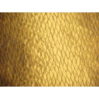 Groundworks Kelly Wearstler Midori Silk Weave Brass Upholstery Fabric- 5 Yards For Sale
