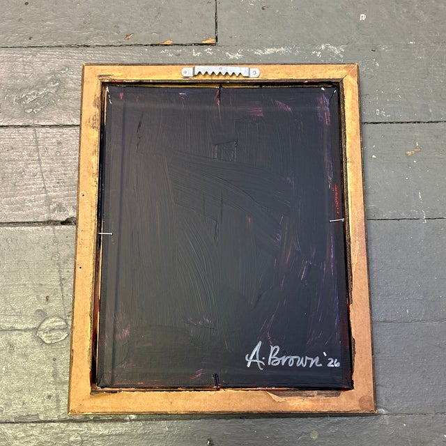 Contemporary Original Pop Art Blue Flowers in Vase Still Life Painting For Sale - Image 4 of 4