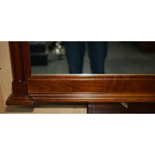 Gold Empire Cherry Wood Wall Mirror from Grange, France For Sale - Image 8 of 12