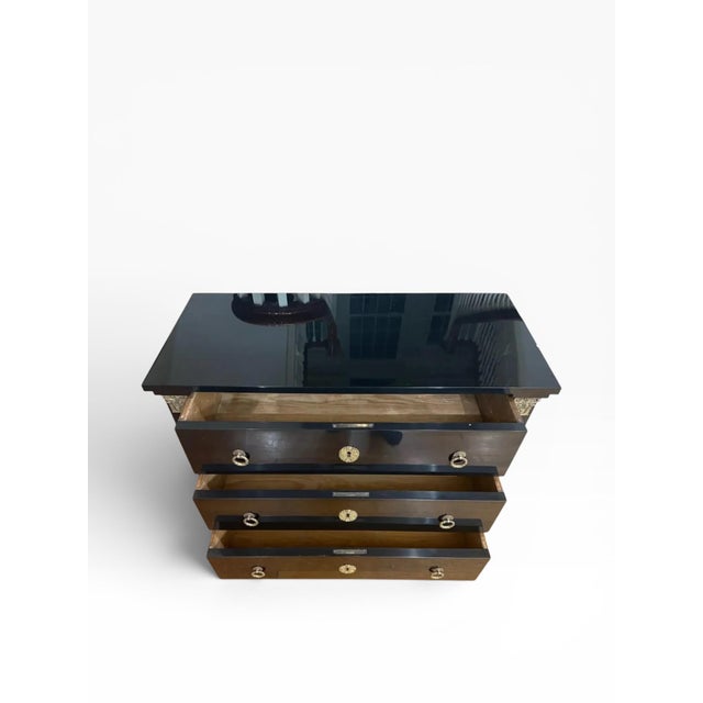 Late 19th Century Ebonized Regency Chests of Drawers/Nightstands (A Pair) For Sale In Boston - Image 6 of 14