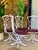 Set of Four Vintage Faux Bamboo Swivel Dining Chairs in Glossy White For Sale - Image 12 of 12
