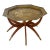 Midcentury Modern Spider Leg Table Octagonal Brass Tray For Sale
