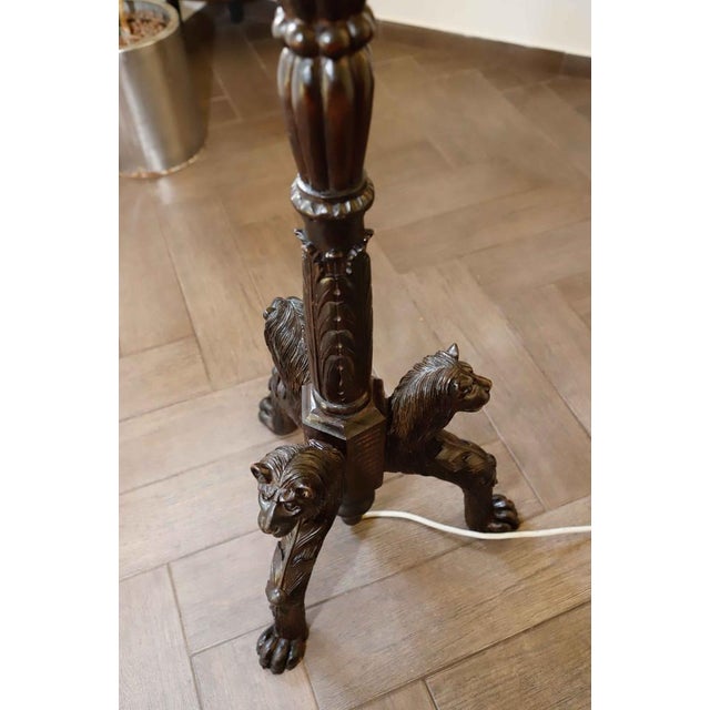 Vintage Floor Lamp with Lion Motif, 1920s For Sale - Image 12 of 18