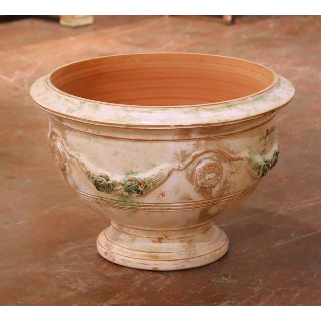 Early 21st Century French Handmade Terracotta Anduze Bowl Urn Planter by La Madeleine For Sale - Image 5 of 14