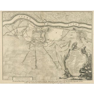 Antique Plan of the Fortifications of Lleida For Sale