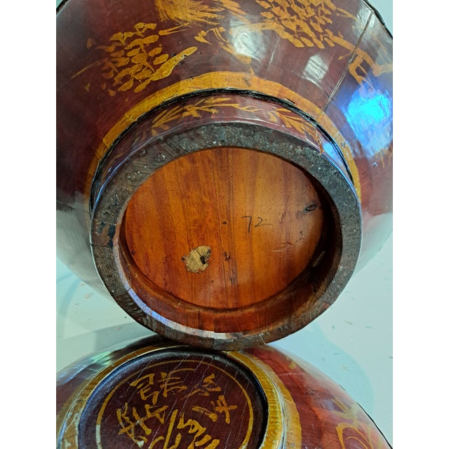 Paint Vintage Asian Basket For Sale - Image 7 of 10