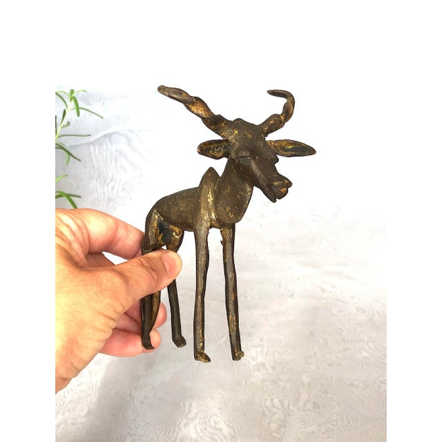 Bronze African Bronze Antelope Sculpture For Sale - Image 8 of 13