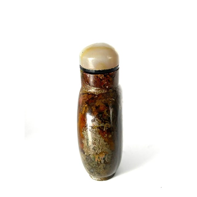 Chinese Vintage Multi Color Brecciated Jasper Snuff Bottle For Sale - Image 3 of 11