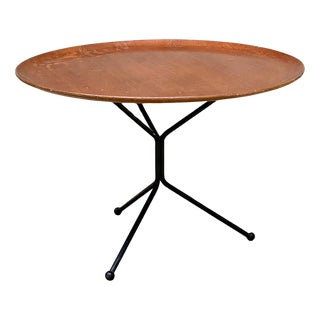 Teak Coffee Table with Curved Wooden Top by F.lli Tagliabue, 1950 For Sale