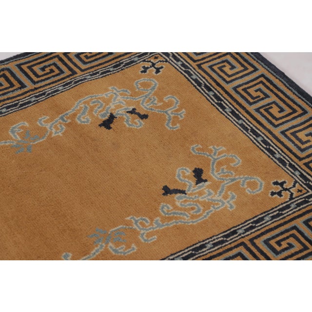 2010s Rug & Kilim’s Chinese Art Deco Inspired Rug, Brown With Greek Key Border For Sale - Image 5 of 8