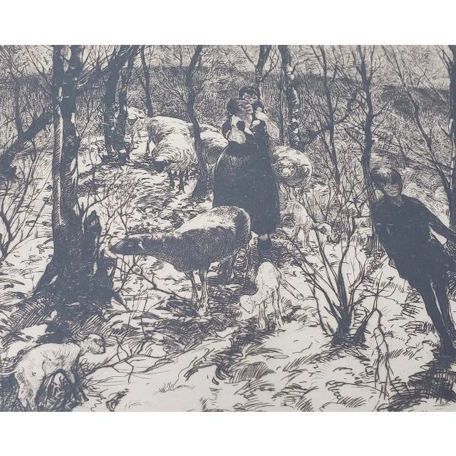 John Edward Costigan (American, 1888-1972) "Springtime" Signed Etching C.1930s For Sale - Image 4 of 12