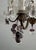 Metal Antique Chandelier With Glass Grape Clusters For Sale - Image 7 of 8