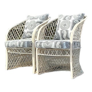 Vintage Coastal Spun Fiberglass Lounge Chairs - a Pair For Sale