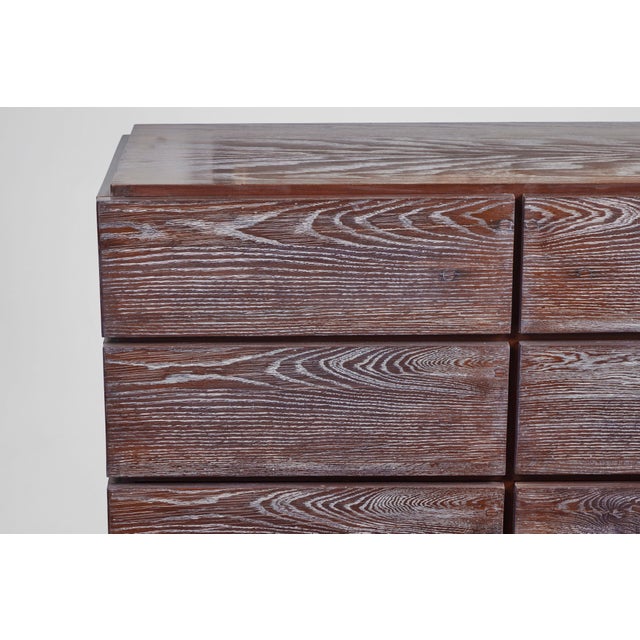 Modern Cerused Oak Dresser in the Style of Paul Frankl For Sale - Image 3 of 8