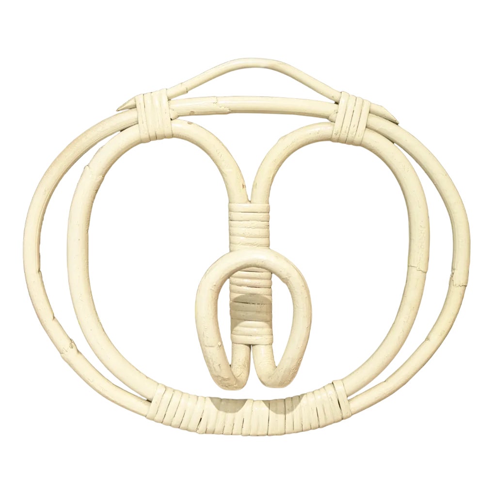 Italian White Painted Rush Coat Rack by Franca Helg, 1961 | Chairish