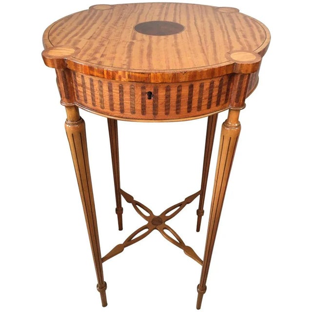 Antique Inlaid Satinwood Centre Table, 19th Century For Sale - Image 13 of 13