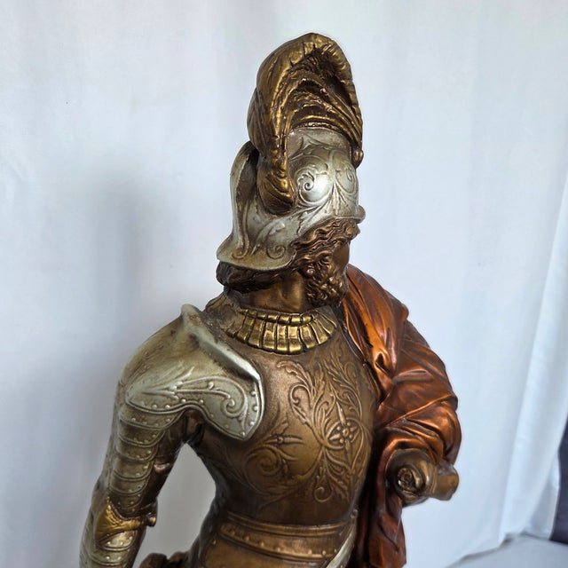 Mid 20th Century Spanish Revival 16th Century Style Spanish Conquistador Chalkware Statue For Sale In Tampa - Image 6 of 10
