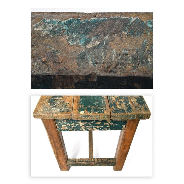 Skated Wooden Dining Table, 1940s For Sale - Image 3 of 7