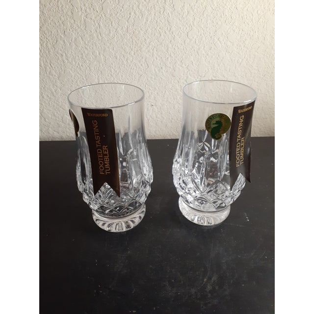 These are EXQUISITE NEW Waterford Crystal Lismore 4.5" Footed Tasting Tumblers Set of 2. Several other Waterford...
